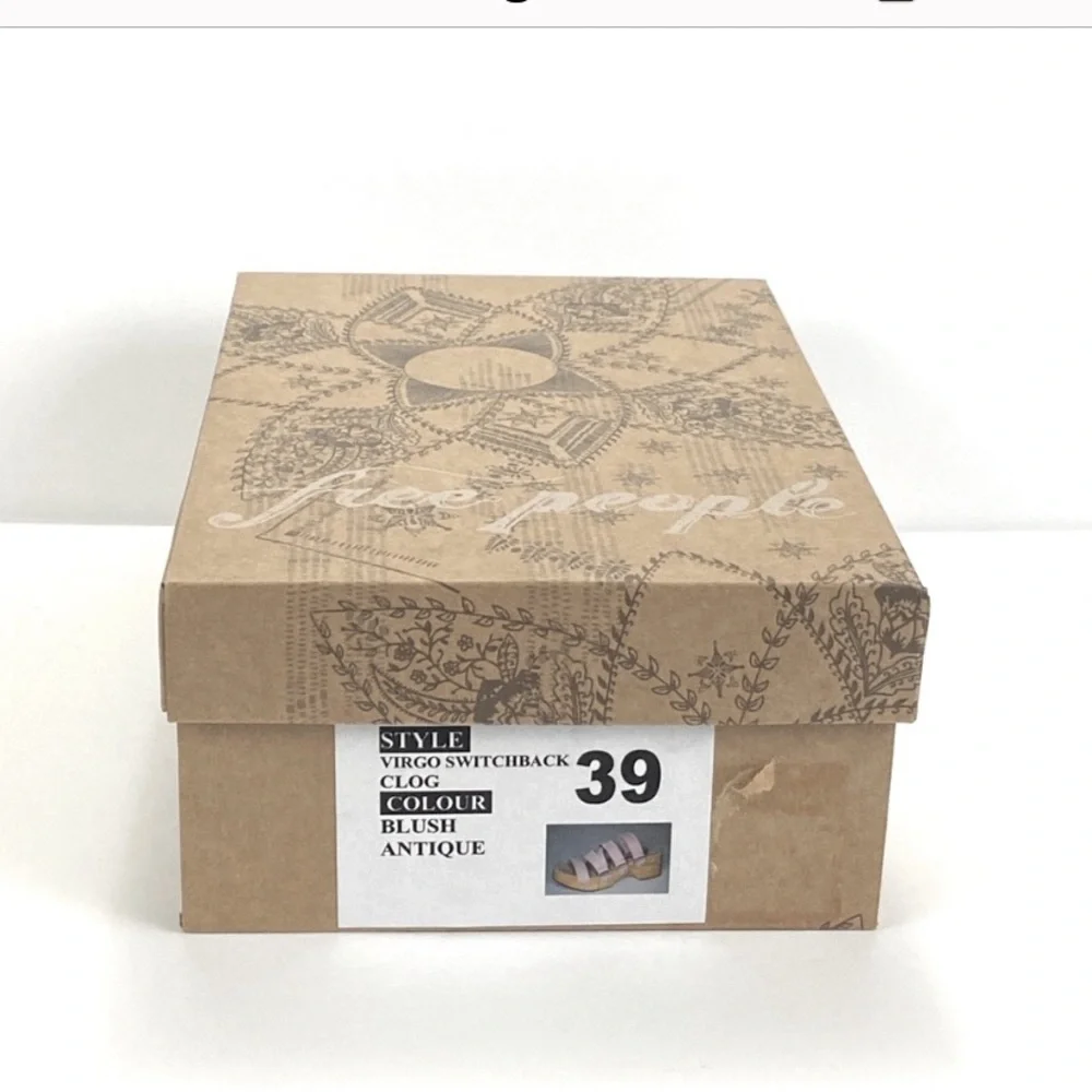 New Free People Virgo Switchback Sandals Platform Wood Clog - Picture 7 of 7